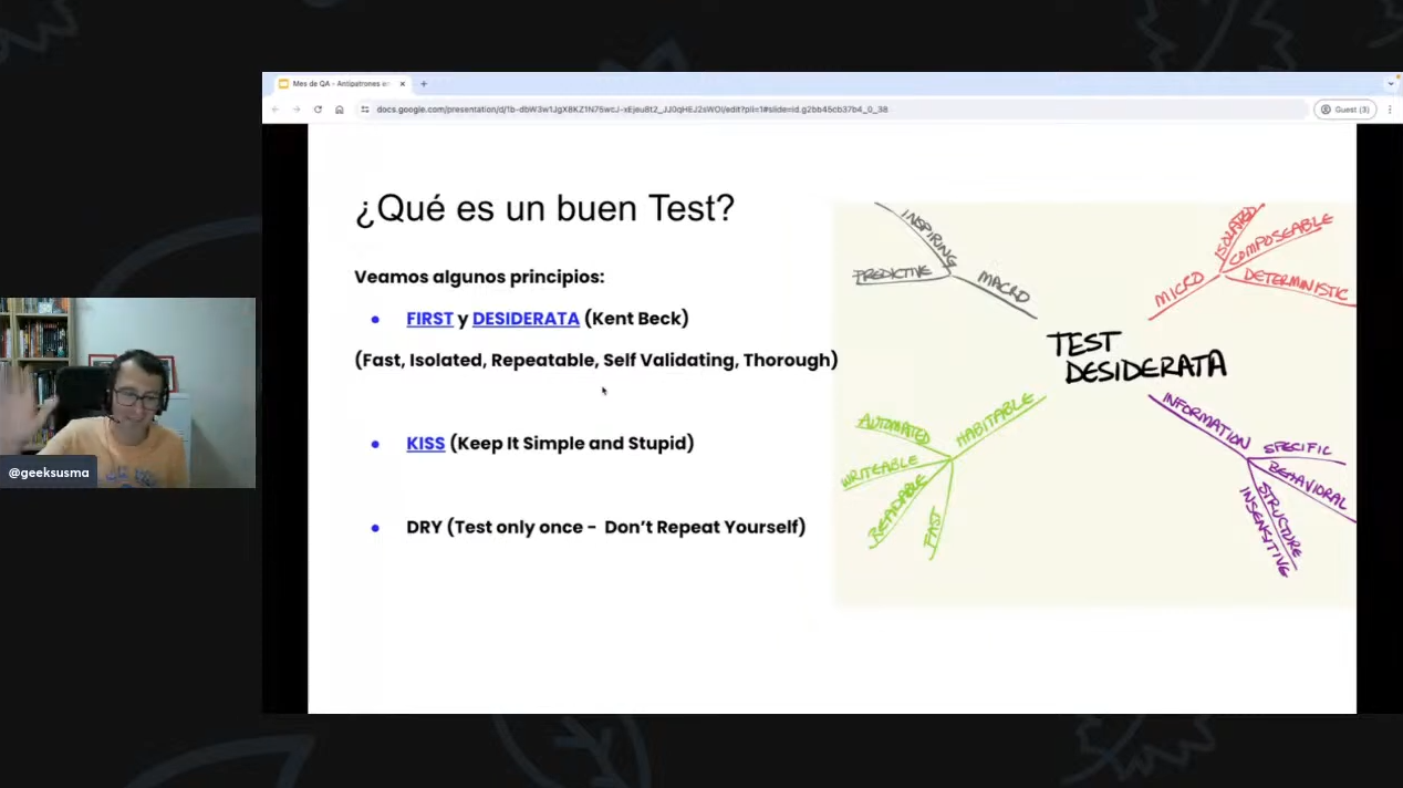 Pantallazo del streaming