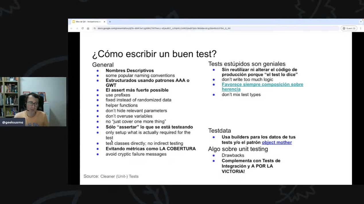 Pantallazo del streaming
